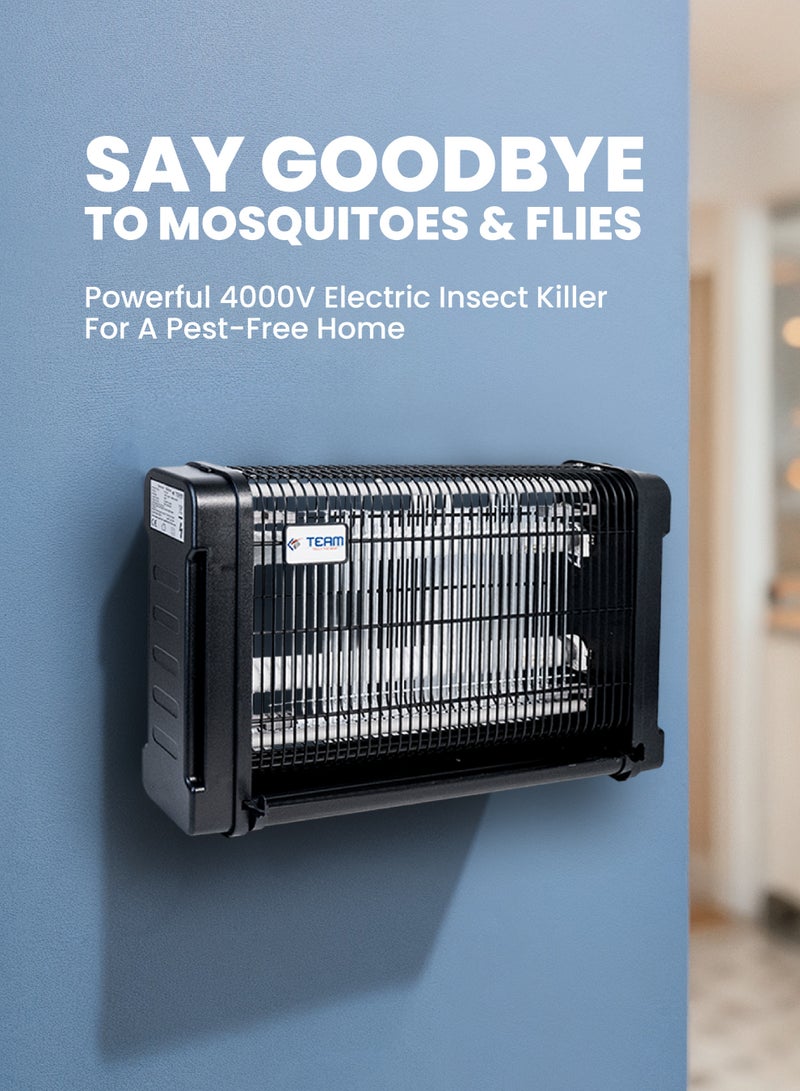 TEAM Electric Insect Killer | 4000V High Voltage Mosquito & Fly Zapper | UV Light Bug Trap for Home, Office, Restaurants | Chemical-Free Pest Control - Image 2